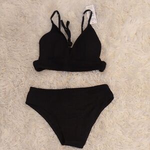 NWT- cupshe Black Bikini Set